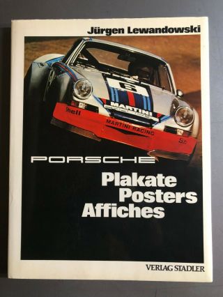 1984 Porsche Poster Hardcover Book By Jurgen Lewandowski Rare Aawesome L@@k