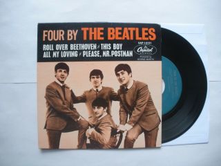 Beatles 1964 0riginal Extended Play " Four By The Beatles " Cover,  Ep