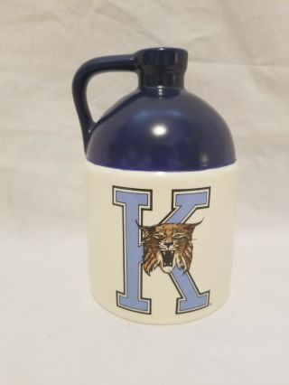 Vintage Kentucky Wildcats Ceramic Vase,  Decanter.  1970 