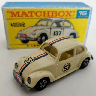 Matchbox Superfast Lesney 15 Volkswagen 1500 Saloon 1968 Custom /crafted Box