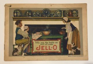 1924 Maxfield Parrish Cover Art & Illus Jell - O Recipe Booklet With Menus Good
