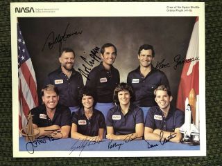 Signature Not Autopen Nasa Space Shuttle Sts - 41g Bob Crippen Sally Ride