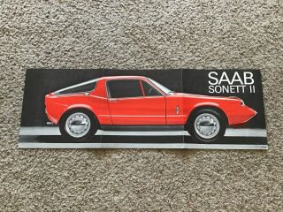 1966 Saab Sonett Ii Sports Car,  Sales Literature.