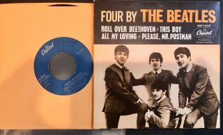 The Beatles 1964 Canada Ep ‎– Four By The Beatles With Cardboard Sleeve