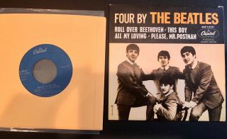 The Beatles 1964 CANADA EP ‎– Four By The Beatles with Cardboard Sleeve 2