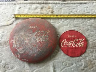 Vintage Coca Cola Button Sign And Uniform Patch