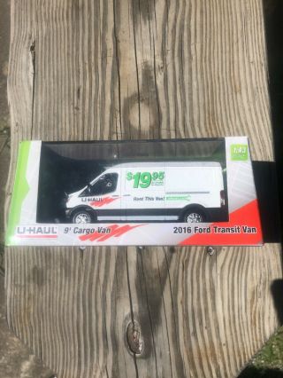 2016 9’ Cargo Ford Delivery Van U - Haul Truck 1:43 Scale Promotion Item