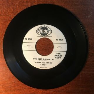 ROCKABILLY R&B - SONNY and JAYCEE - MISTER FROGGIE YOU KEEP DOGG 1958 PROMO EMBER 2