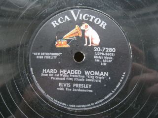Elvis Presley 78 Rpm Hard Headed Woman / Don 