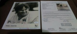 Neil Young Music Legend Signed Autographed Promo 8x10 Photo Jsa Loa Authentic