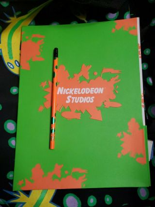 Rare Nickelodeon Studios Promo Press Release Folder Viacom Plus Slime Pencil Vtg