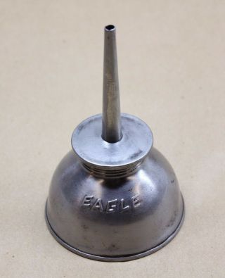 Vintage Eagle Metal Thumb Pump Oil Can Oiler 6 " Antique Oil Can.