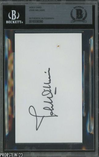 John Williams Music Composer Signed Index Card Auto Autograph Bgs Bas Authentic