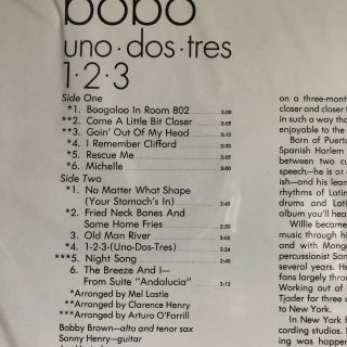Willie Bobo Uno Dos Tres VMP Exclusive Vinyl Me Please 5
