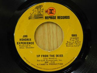 Jimi Hendrix Experience Rock 45 Up From The Skies Bw One Rainy Wish Reprise