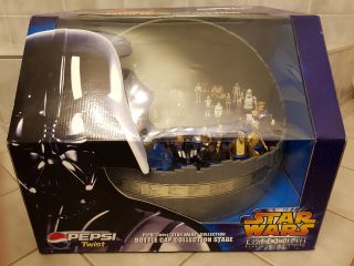 Star Wars Ep3 Pepsi Bottle Cap 60 Figures & Stage Death Star Box Japan