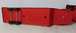 Vintage Nylint Fire Department No.  6 Fire Truck Hook And Ladder Pressed Steel Red 8