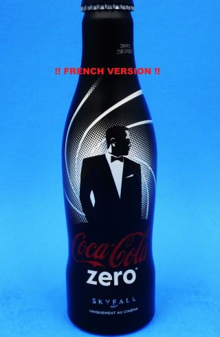 Full French " James Bond 007 Skyfall " Aluminum Coca Cola Bottle Coke