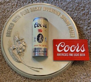 Rare Coors Banquet Beer Can Round Sign