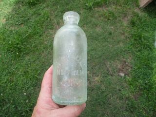 Antique Ulm Minnesota Hutch Hutchinson Soda Bottle H.  Frenzel Slug Plate
