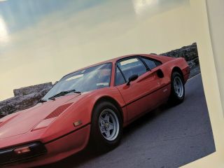 Vintage 1984 Power Graphics Poster Ferrari 308 GTB Rare Poster Size 16x20 2