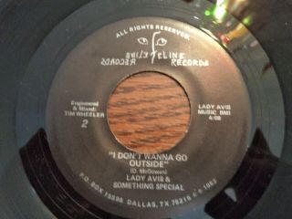 Local Dallas Modern Soul 45 Lady Avis & Something Special 1983 Feline Label