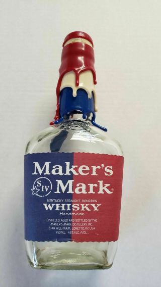 Makers Mark Commemorative Red White And Blue,  Collectable Bottle,  Rare.