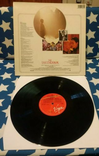 RARE The Last Emperor OST vinyl LP 1987 Ryuichi Sakamoto - David Byrne.  VG, 2