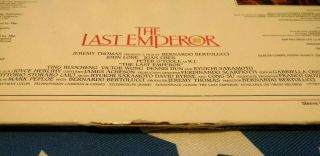 RARE The Last Emperor OST vinyl LP 1987 Ryuichi Sakamoto - David Byrne.  VG, 6
