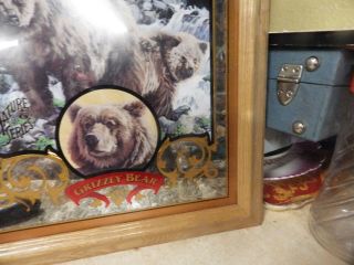 1995 Coors Beer GRIZZLEY BEAR 6 of 6 in Nature Series Mirror Susan Shea Artwork 5