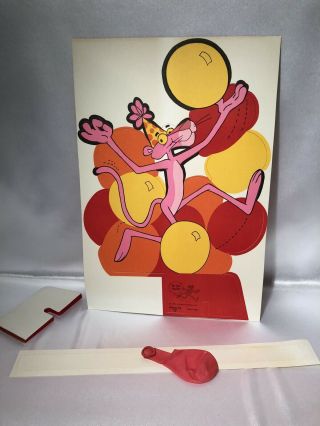 Vintage Pink Panther Party Decor 1977 Tabletop Centerpiece Ambassador 3