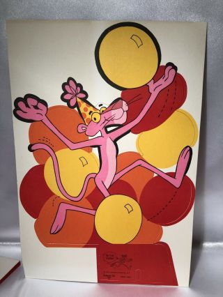 Vintage Pink Panther Party Decor 1977 Tabletop Centerpiece Ambassador 4