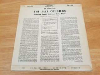 The Jazz Couriers With Ronnie Scott & Tubby Hayes ‎– In Concert 1958 UK Mono LP 3