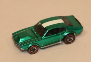 1970 Mattel Hot Wheels Redline Mighty Maverick Us Green (missing Spoiler)