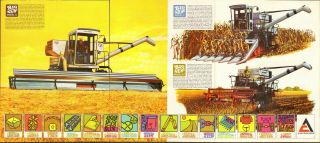 1968 Large 6pg Print Ad Allis Chalmers Ac Model E F & G Gleaner Combine Tractor
