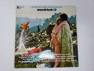 Woodstock 3 Album Set Lp (vinyl 1970 Atlantic Recording) Unique Australian Manuf