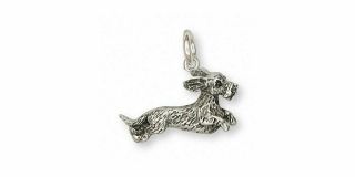Wire Hair Dachshund Charm Jewelry Sterling Silver Handmade Dog Charm Wd5 - C