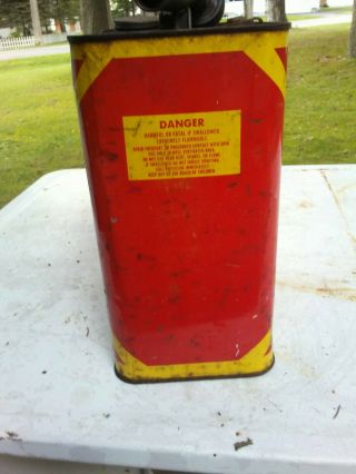 Vintage Jayes Can Co.  Metal Gasoline Gas Can Red 2 US Gallon Car Logo 1960 ' s 4