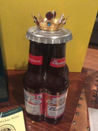 Anheuser Busch 2001 King of Beers Members Only Club Stein Budweiser Bottles NIB 3