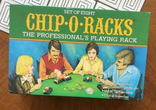 Chip - O - Racks Poker Chip Rackers 8 Racks Vintage Playing Racks 1977 Made In Usa