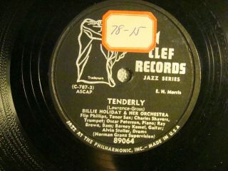 78 : Clef 89064 - Billie Holiday - Tenderly / Stormy Weather E,