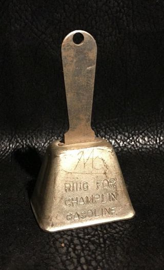 Vintage Bell “Ring For” Champlin Gas Gasoline Motor Oil Enid Oklahoma 2