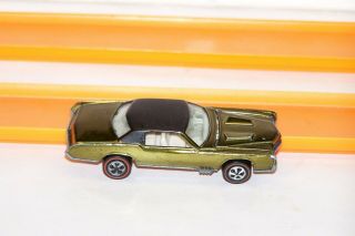 Hot Wheels Redline Custom Eldorado in Olive Green w White interior US 2