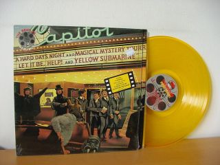 The Beatles " Reel Music " Promo Gold Vinyl Lp 1982 (capitol Sv - 12199)