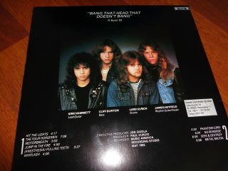 Metallica ‎– Kill ' Em All.  org,  1983.  RR.  in.  very rare 3