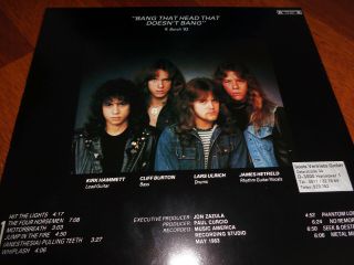 Metallica ‎– Kill ' Em All.  org,  1983.  RR.  in.  very rare 5