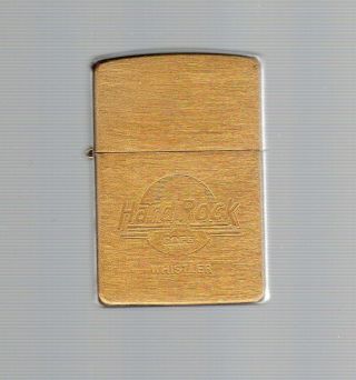 1996 Hard Rock Cafe,  Whistler Brushed Brass Zippo Lighter