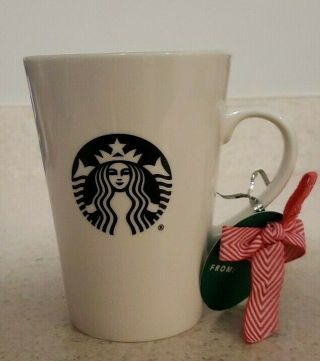 Nwt White Starbucks 16 Oz 2016 Coffee Mug Cup Black Siren Mermaid Logo