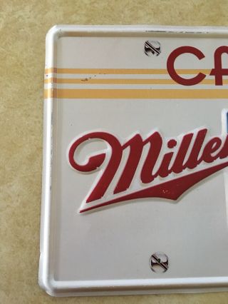 Vintage Miller Hi Life Beer “California” Sign 23” X 11 - 1/2” 8