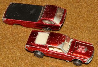 Vintage Hotwheels Redline 1968 Custom Red Mustang & 1967 Deora For Restoration